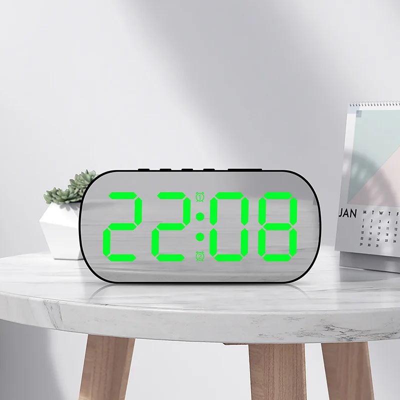 Relógio Digital LED - Despertador Eletrônico com Desing Tecnológico modo 12/24h